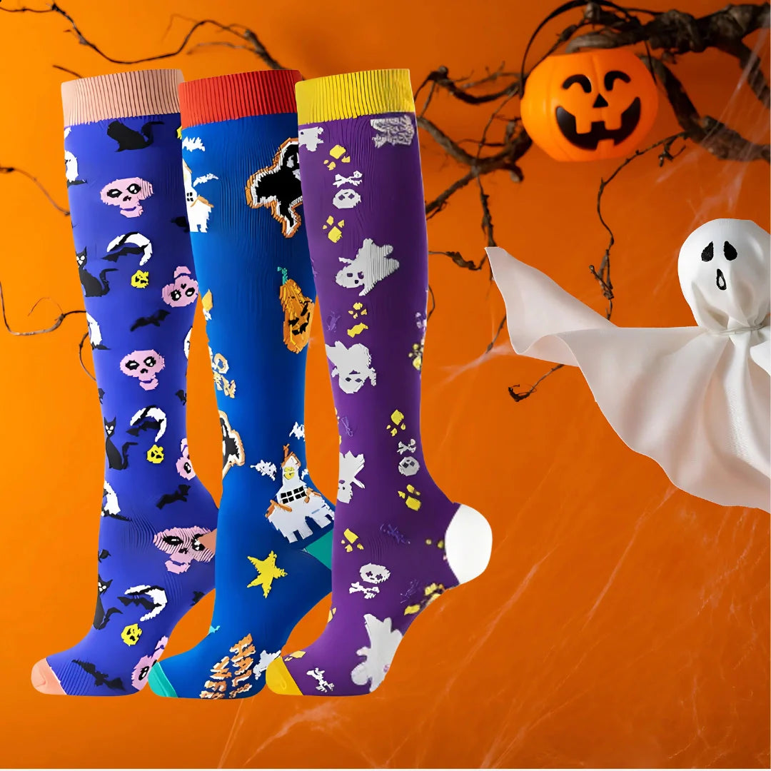 ErgiloSeason 3-pack - Säsongsmönstrade stödstrumpor