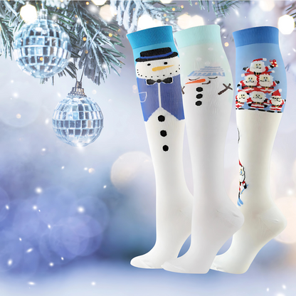 ErgiloJoyful 3-pack - Stödstrumpor med julmotiv