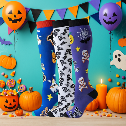 ErgiloSeason 3-pack - Säsongsmönstrade stödstrumpor