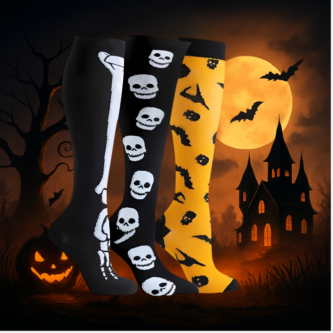 ErgiloSeason 3-pack - Säsongsmönstrade stödstrumpor