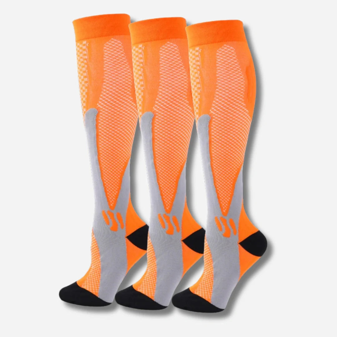 ErgiloActive – Knähöga stödstrumpor i sportigt 3-pack