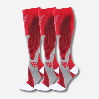 ErgiloActive – Knähöga stödstrumpor i sportigt 3-pack